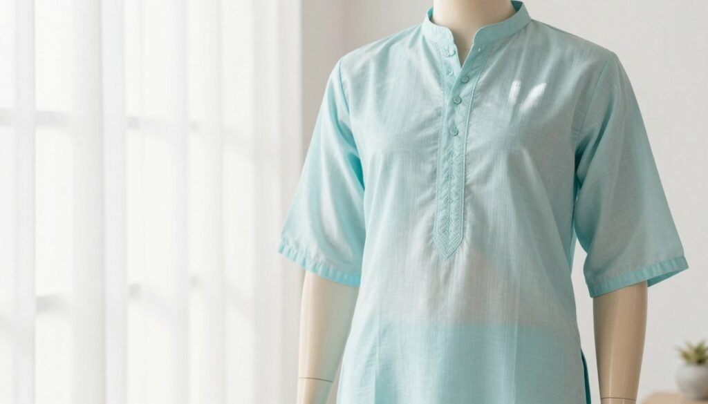 Light kurta silhouette for breathable clothing in humid weather Light kurta silhouette for breathable clothing in humid weather